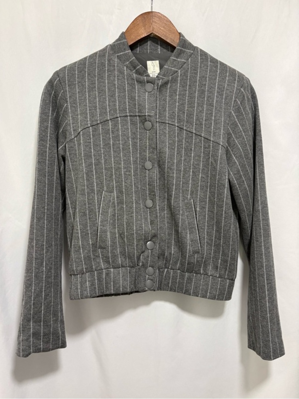 NWOT Joie Gray Pinstripe Jacket XS Quiet‎ Luxury Minimalist